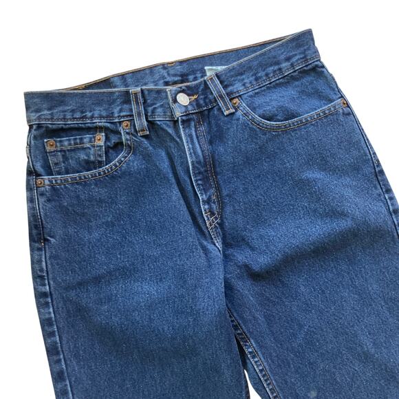 Vintage Y2K Levi’s 505 Straight Leg Jeans Size 9 JR M Blue Medium Wash Cotton - Picture 2 of 7